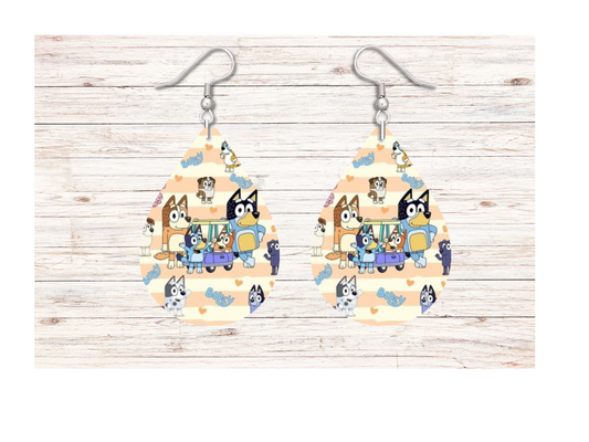 Bingo and Blue Dog Earrings - Snarky Junkie