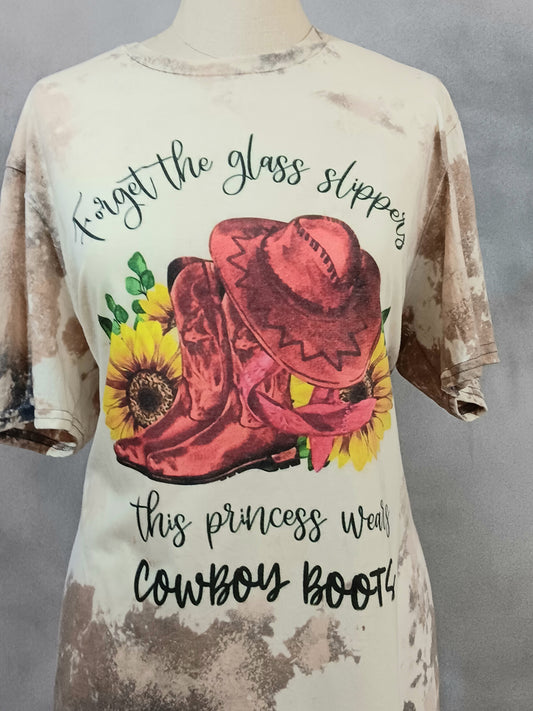 Forget the Glass Slipper Double Bleached Cowhide Tee Shirt - Snarky Junkie