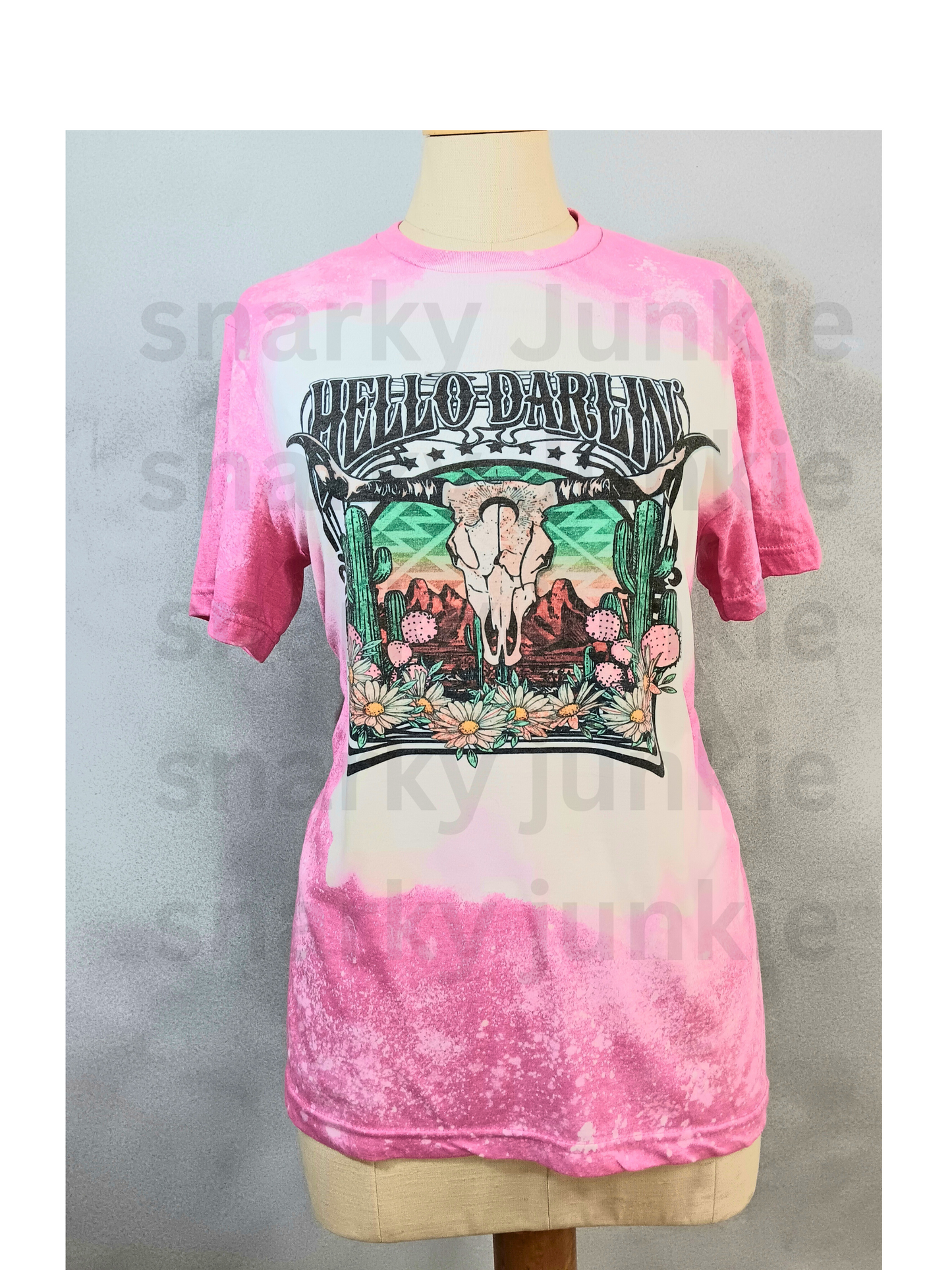 Hello Darlin' Bleached Tee Shirt